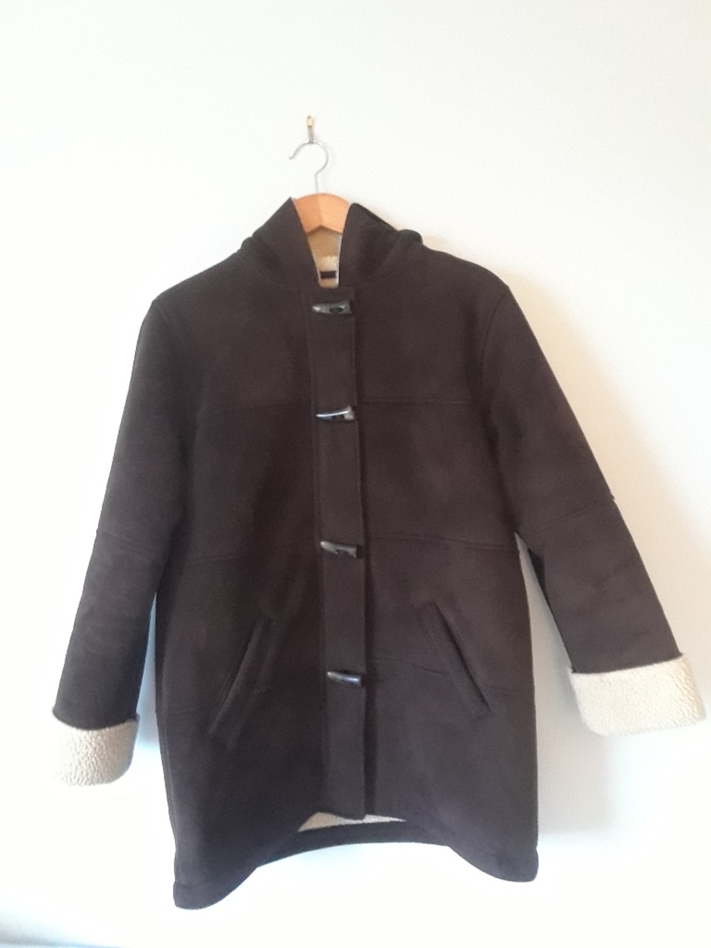 Vintage Lauren Ralph Lauren Faux Shearling Coat Toggle Buttons